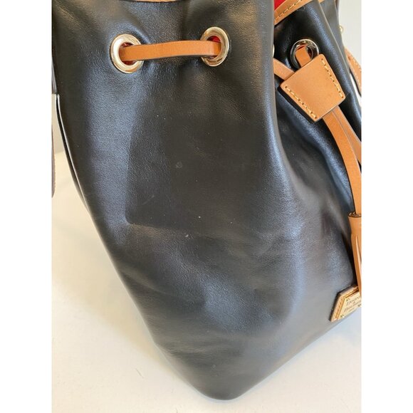 Dooney & Bourke Wexford Tasha Black Leather Drawstring Shoulder Bag Purse - Picture 12 of 12